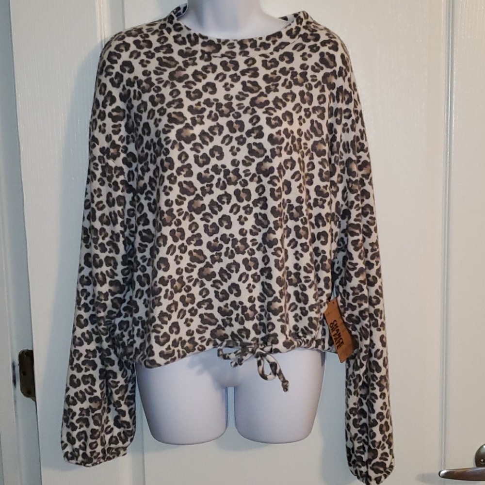 Chance or Fate cropped leopard print sweater